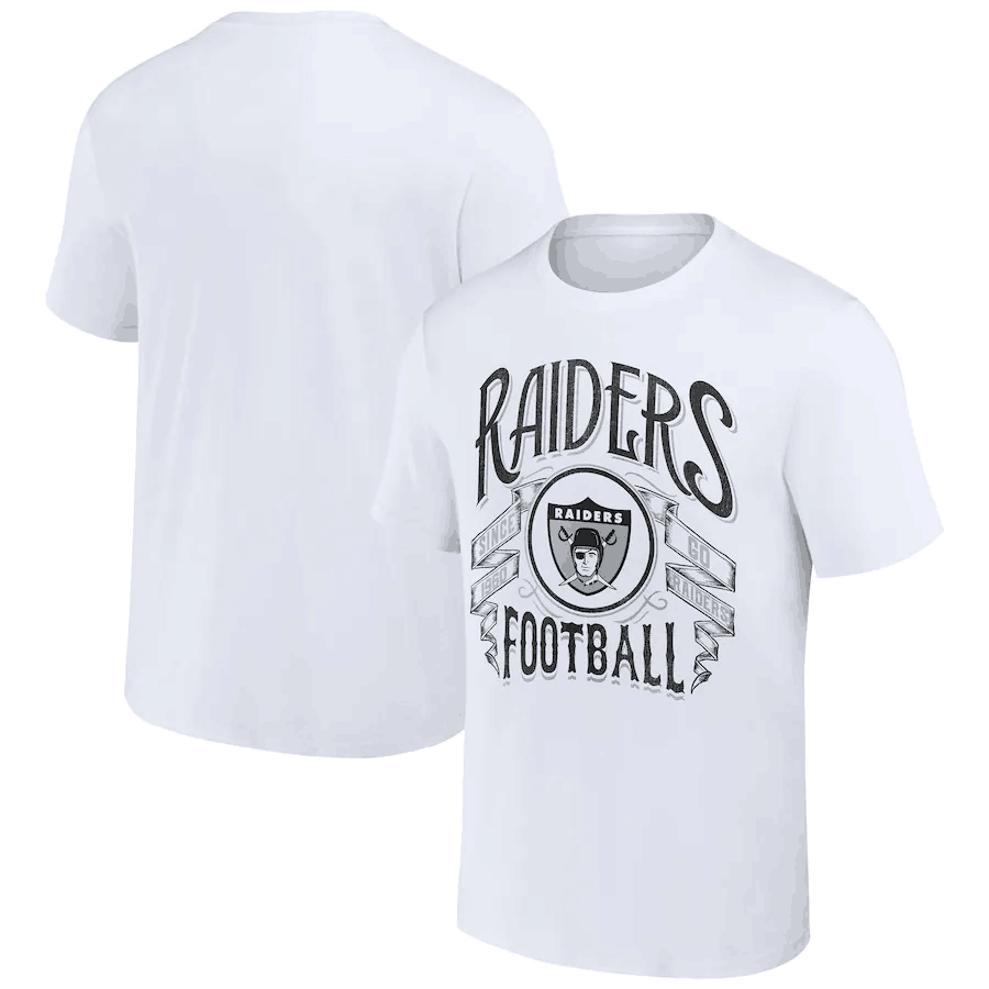 Men's Las Vegas Raiders White x Darius Rucker Collection Vintage Football T-Shirt Men's Las Vegas Raiders White x Darius Rucker Collection Vintage Football T-Shirt
